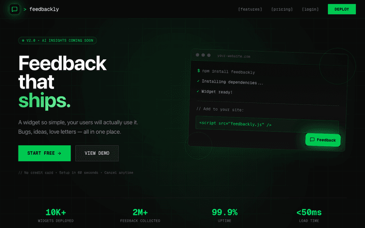 Feedbackly — Feedback Widget