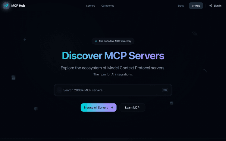 MCP Hub — MCP Server Directory